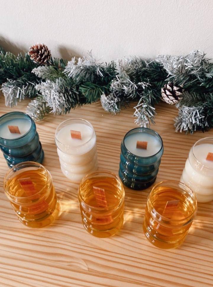 Cloud Glass Candle Set