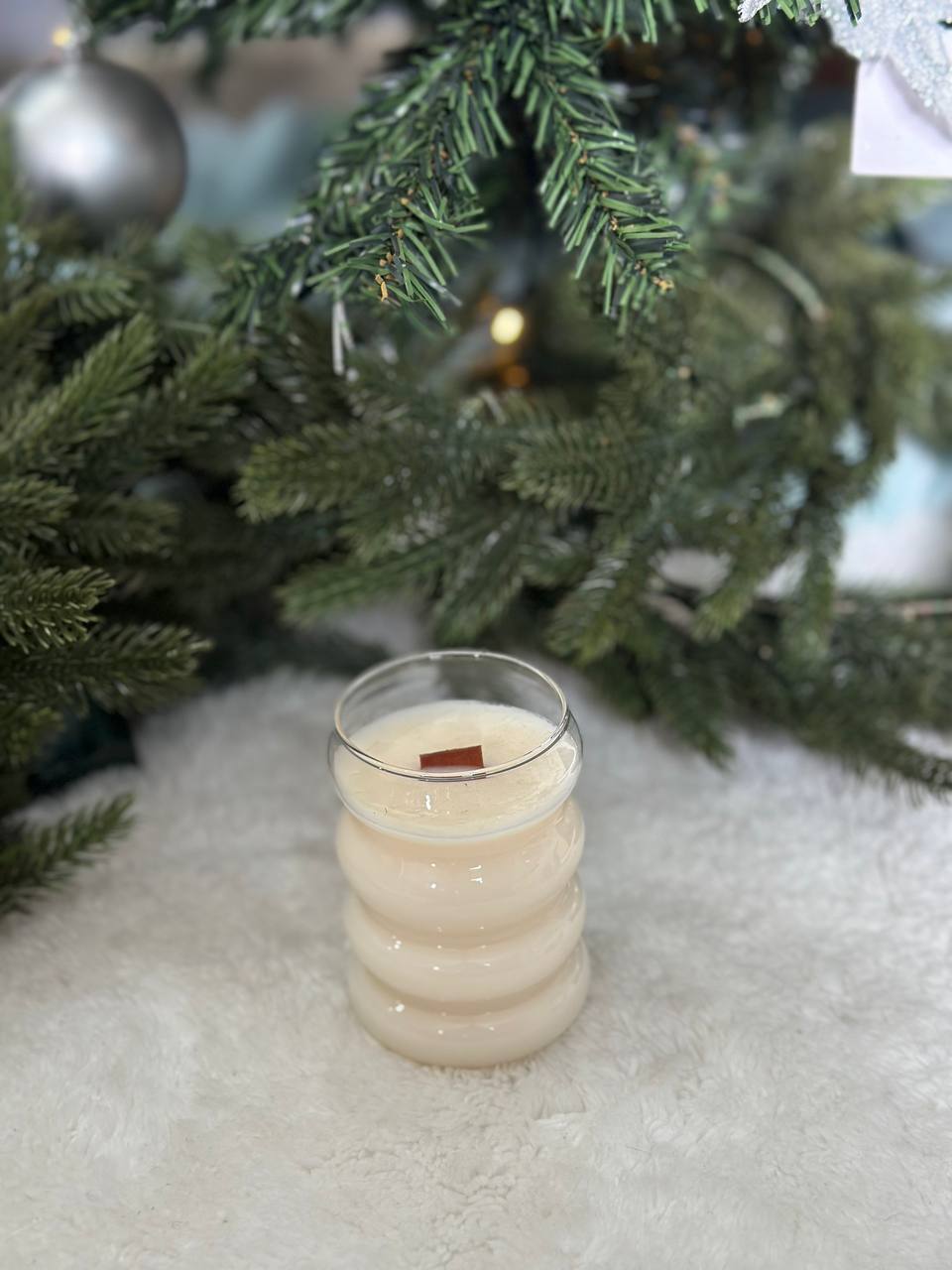 Cloud Glass Candle- Home for the Holidays