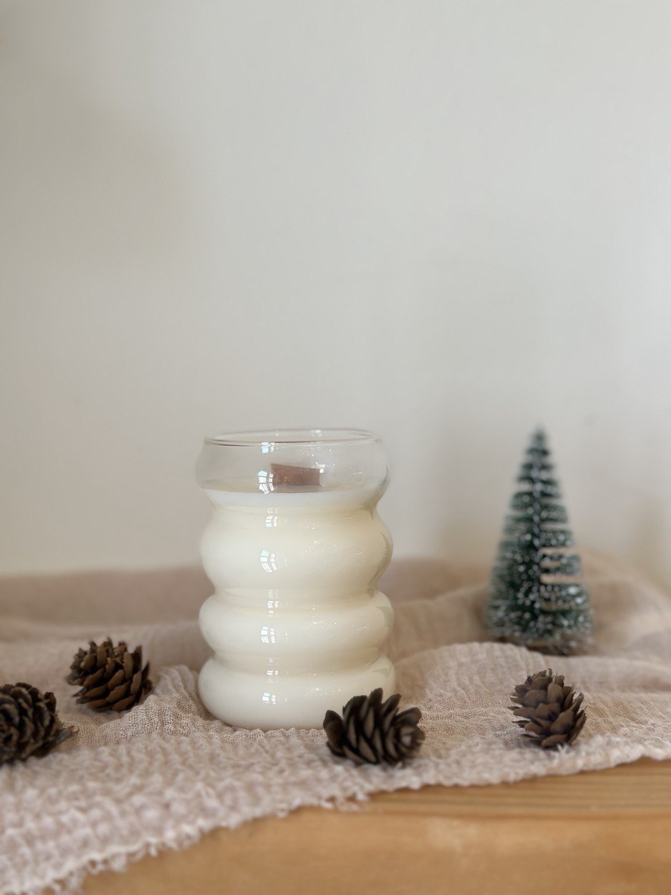 Cloud Glass Candle- Home for the Holidays