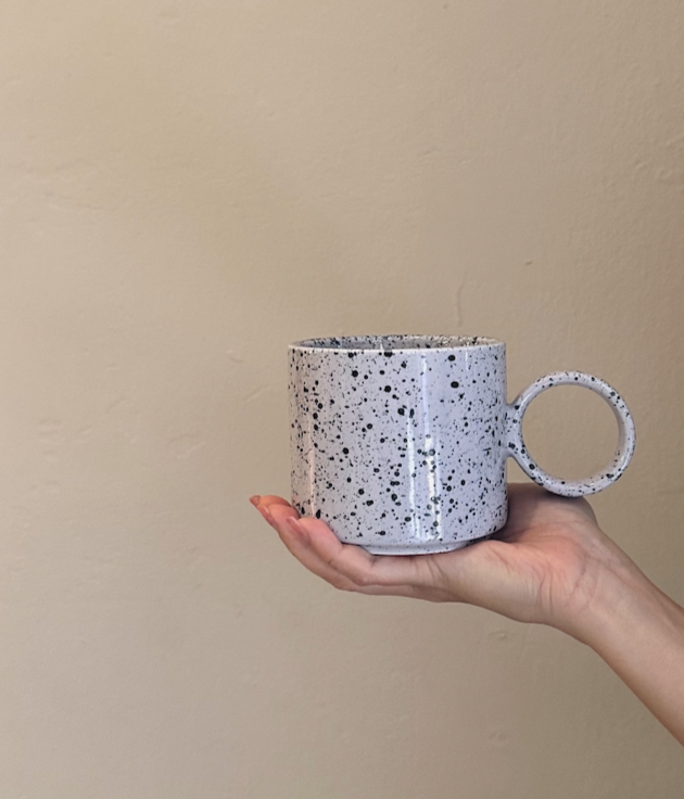 Macaron Speckled Ceramic Mug - Lilac