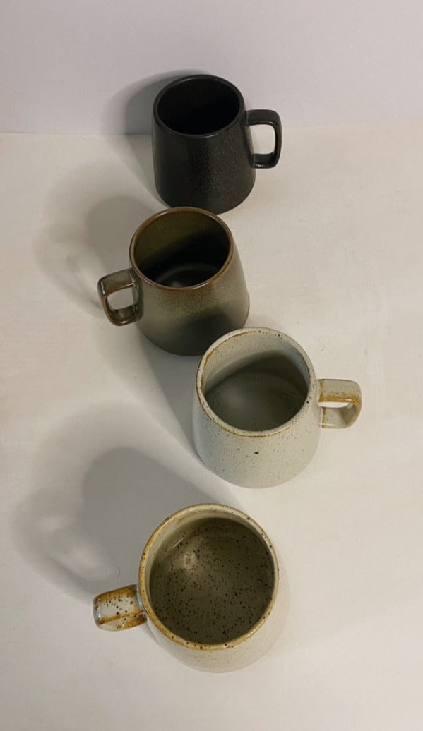 Textured Granite Series Ceramic Mug - Stone Black