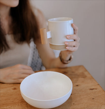 White Summer Ceramic Mug