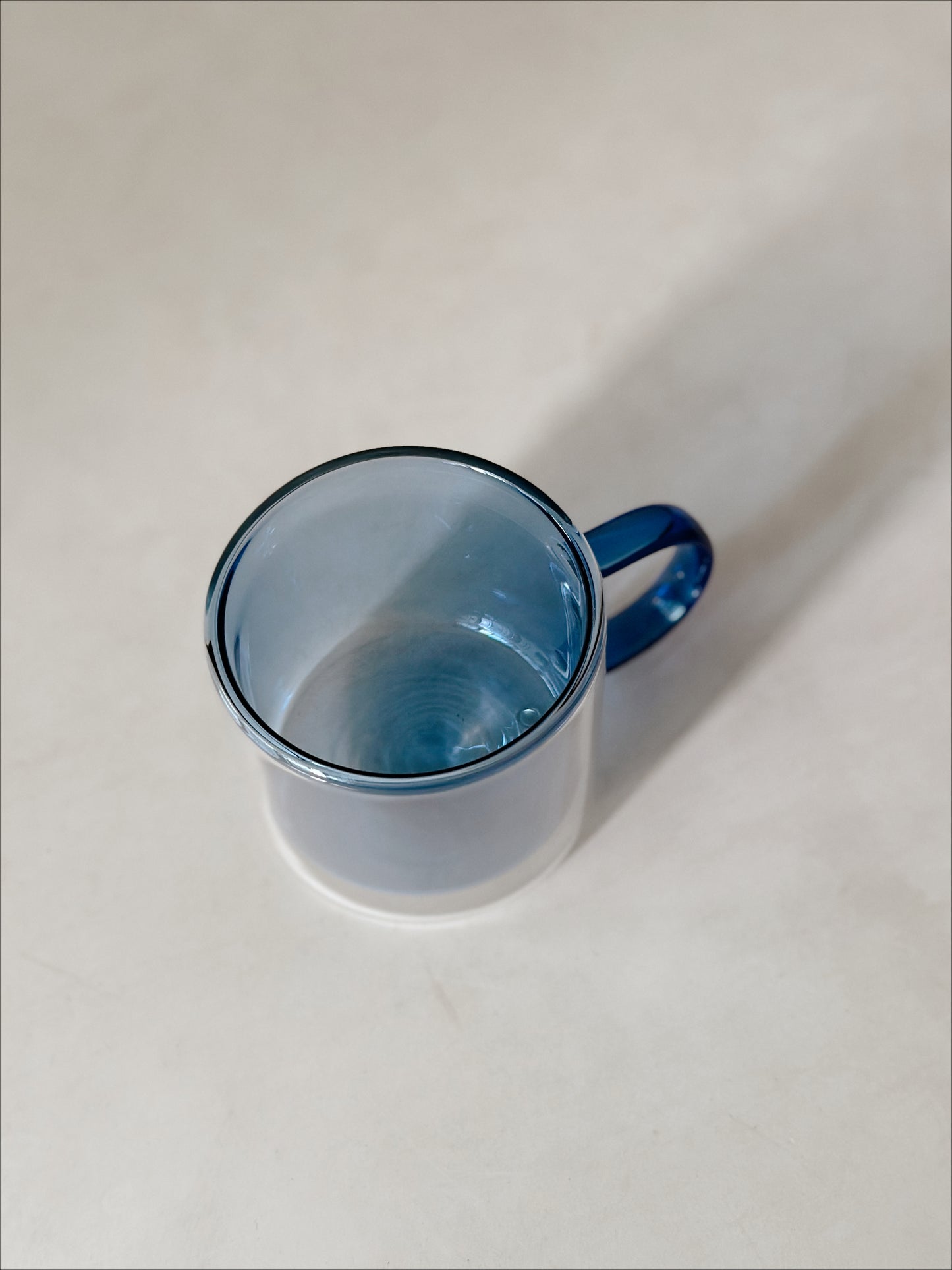 Hues Borosilicate Glass Mug - Blue