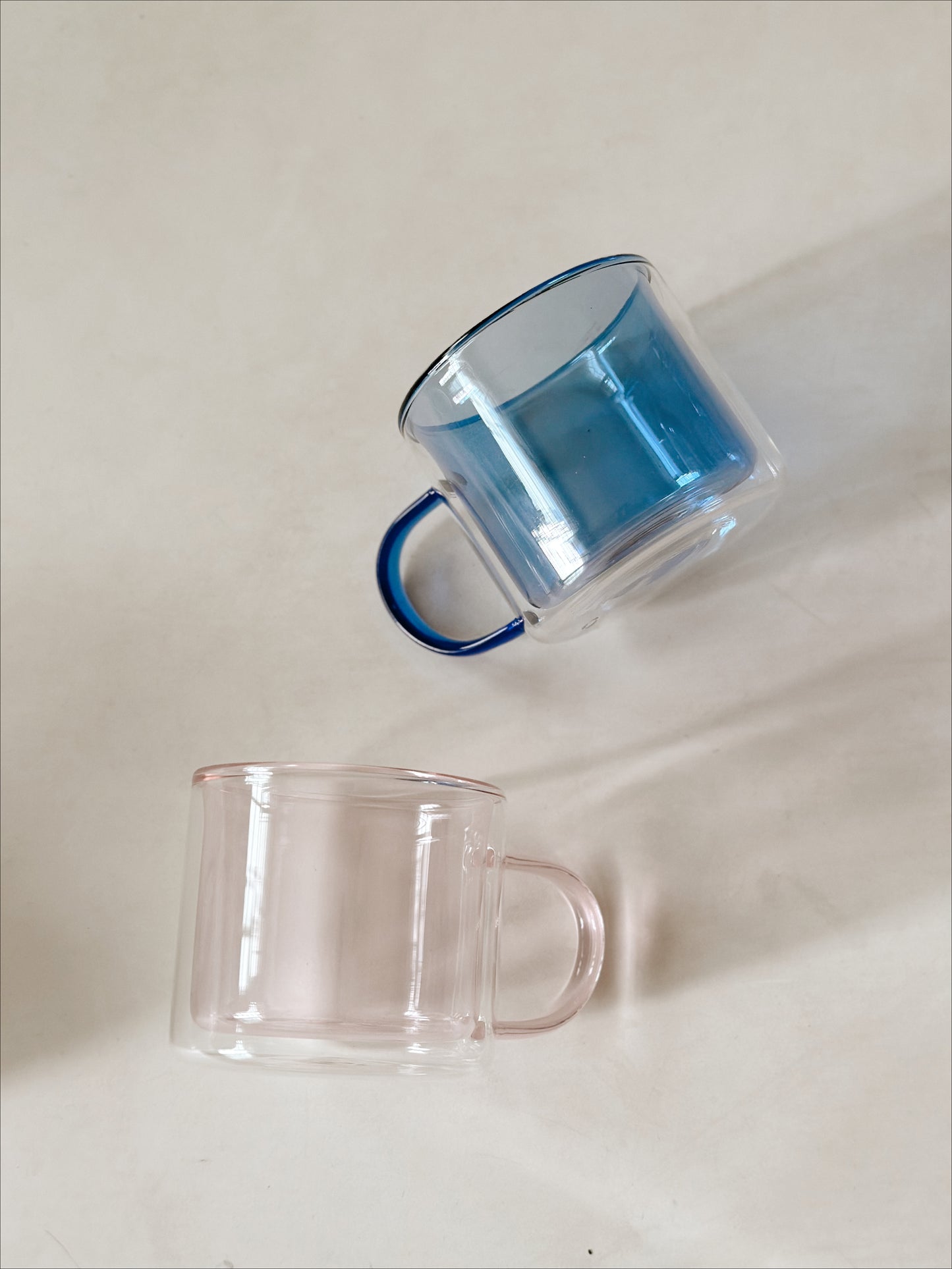 Hues Borosilicate Glass Mug - Blue