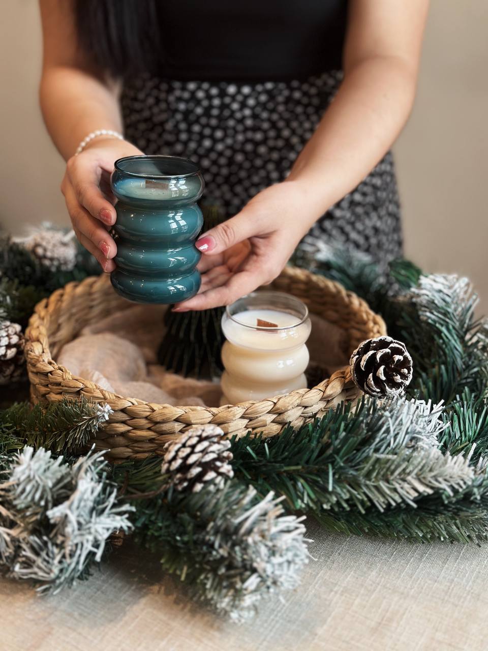 Cloud Glass Candle- Winter Woodland