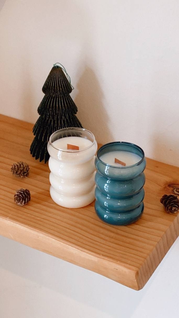 Cloud Glass Candle Set