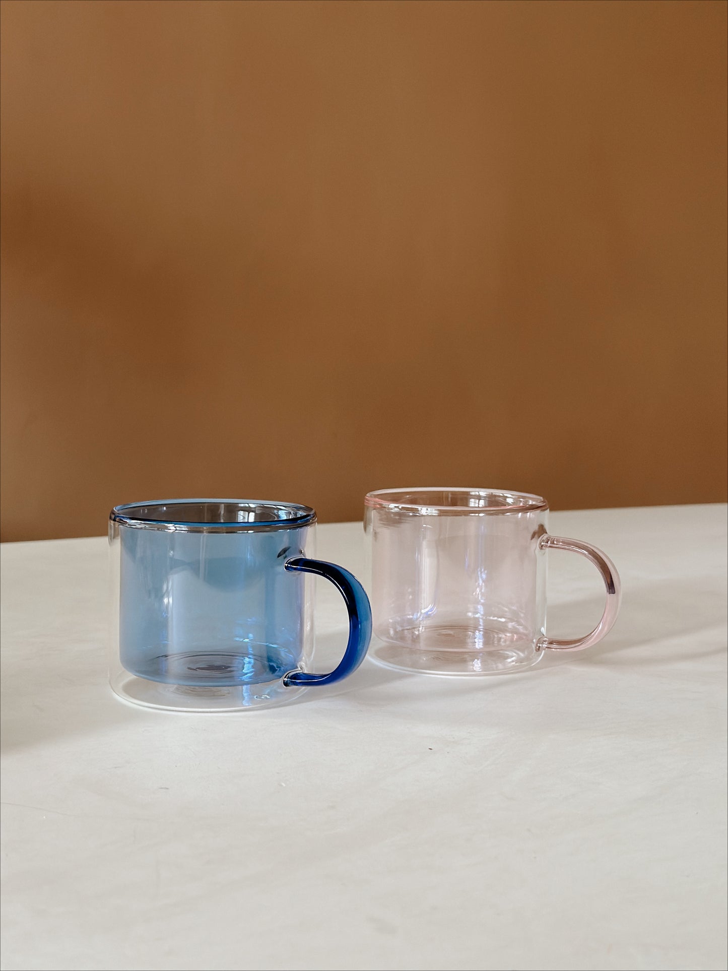 Hues Borosilicate Glass Mug - Blue