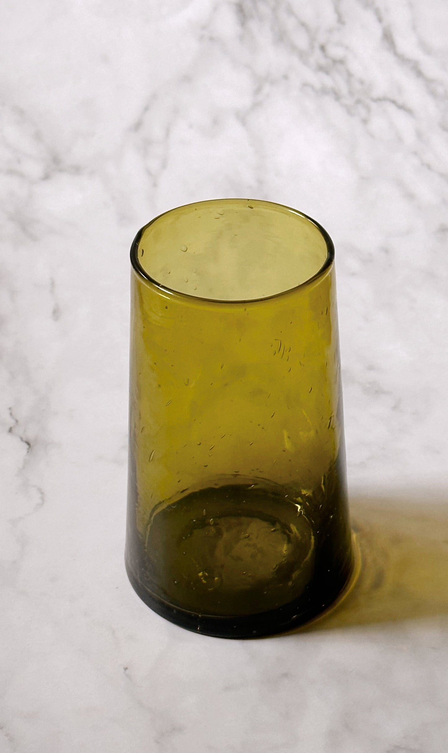 Moroccan Revive Tall Cone Glass- Yellow