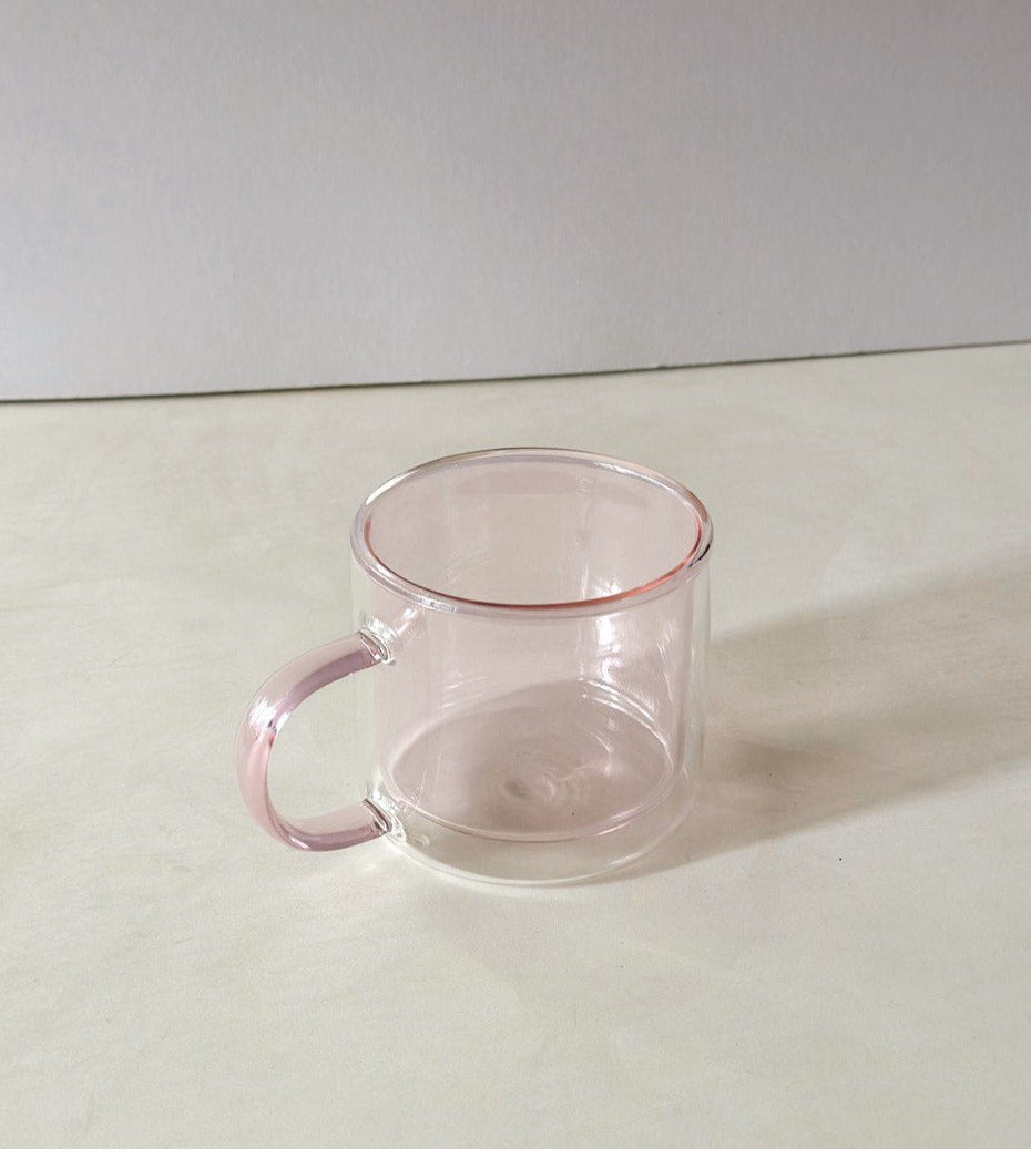 Hues Borosilicate Glass Mug - Pink