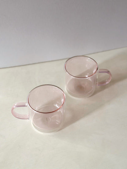 Hues Borosilicate Glass Mug - Pink