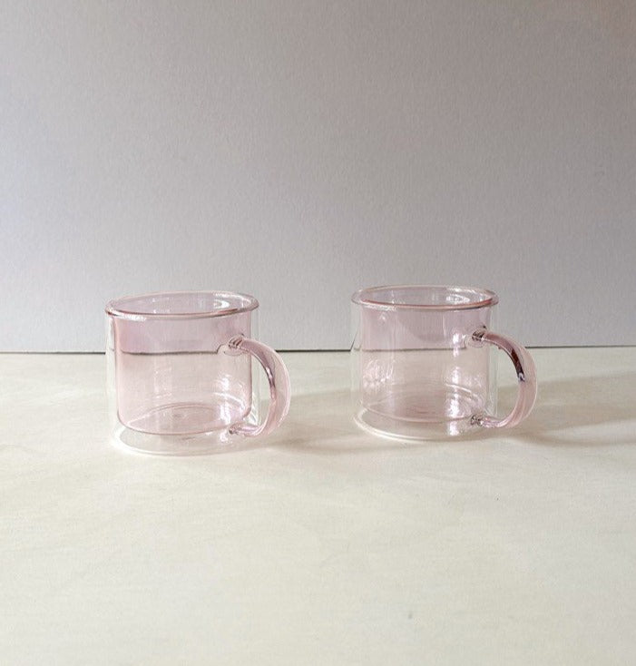 Hues Borosilicate Glass Mug - Pink