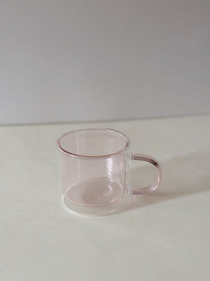 Hues Borosilicate Glass Mug - Pink