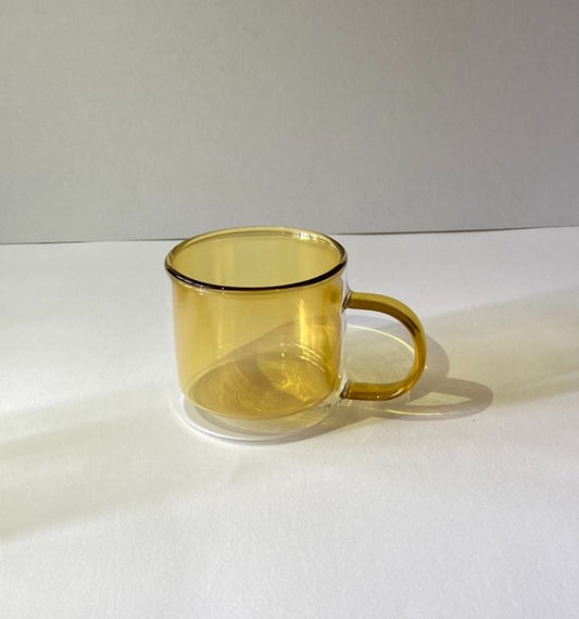 Hues Borosilicate Glass Mug - Amber