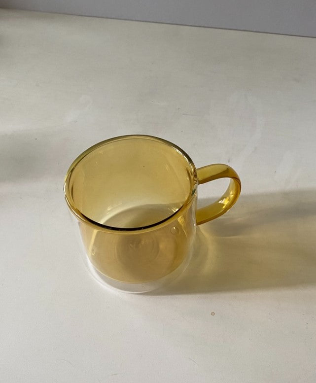 Hues Borosilicate Glass Mug - Amber