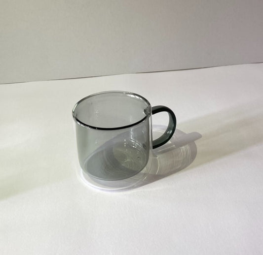 Hues Borosilicate Glass Mug - Grey