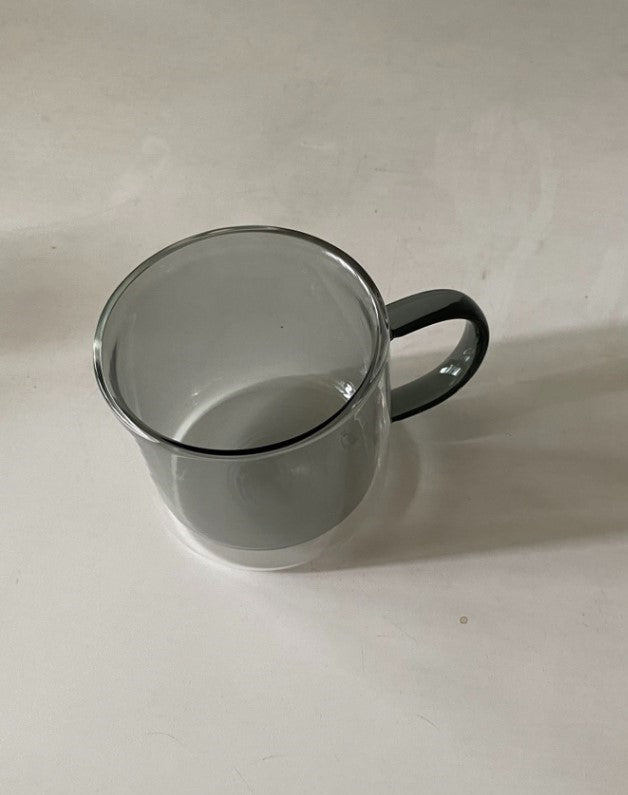 Hues Borosilicate Glass Mug - Grey