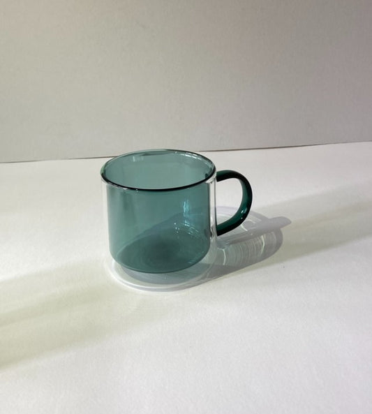 Hues Borosilicate Glass Mug - Pine