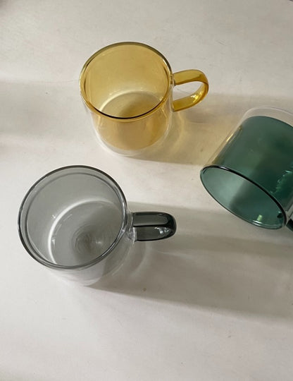Hues Borosilicate Glass Mug - Amber