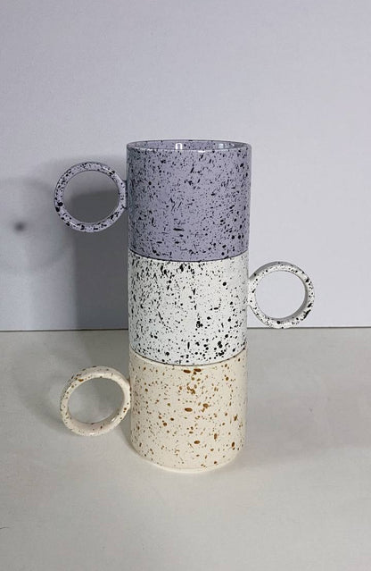 Macaron Speckled Ceramic Mug - Almond