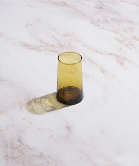 Moroccan Revive Tall Cone Glass- Yellow