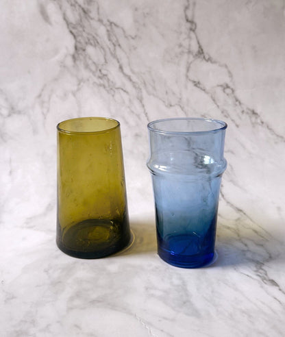 Moroccan Revive Tall Cone Glass- Yellow